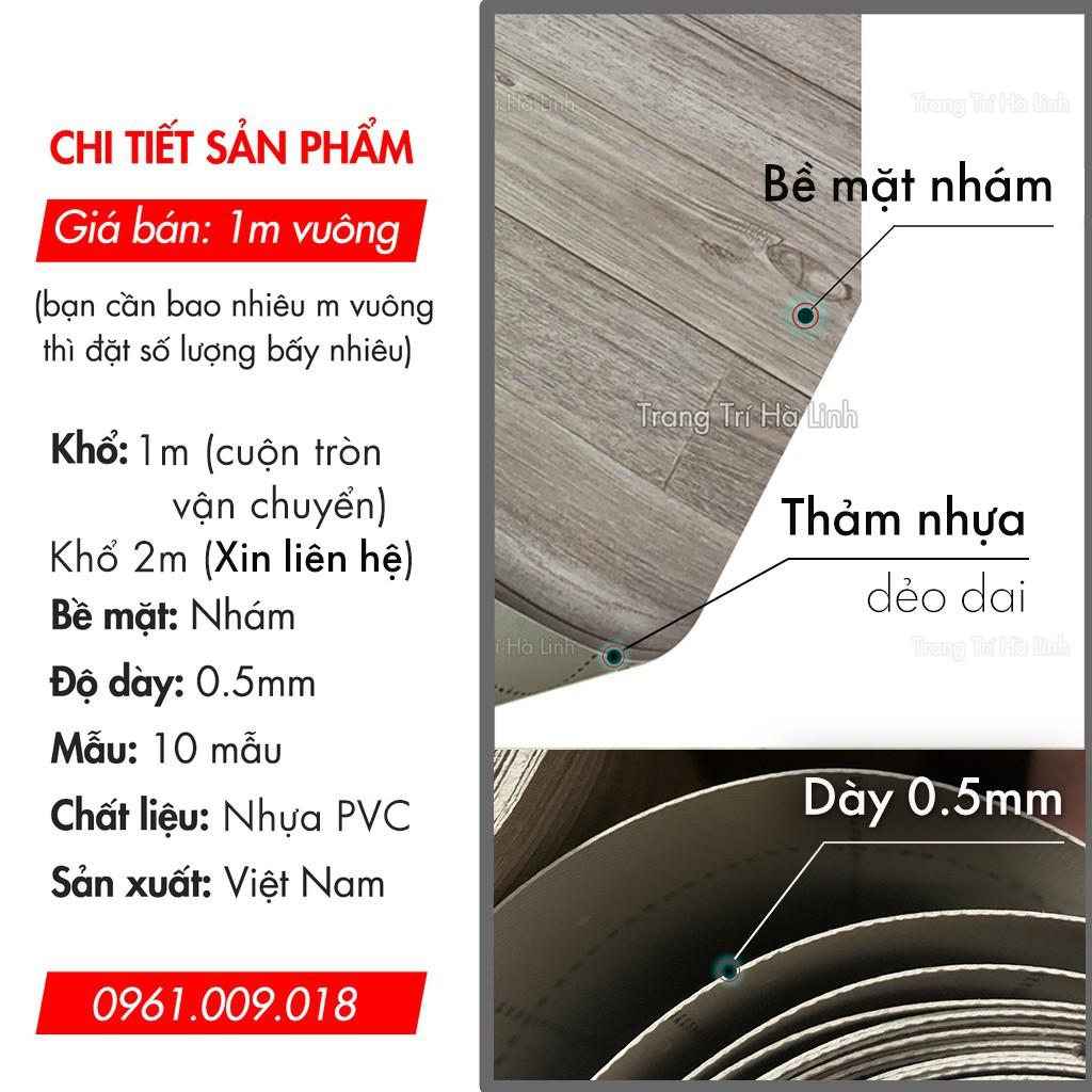 Thảm nhựa trải sàn vân gỗ , simili trải sàn vân gỗ pvc nhám xám chống nước bền đẹp giá rẻ