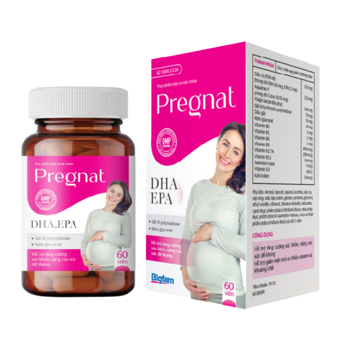 Bộ đôi chăm sóc sức khỏe cho phụ nữ mang thai Pregnat & Calcium Bigfam