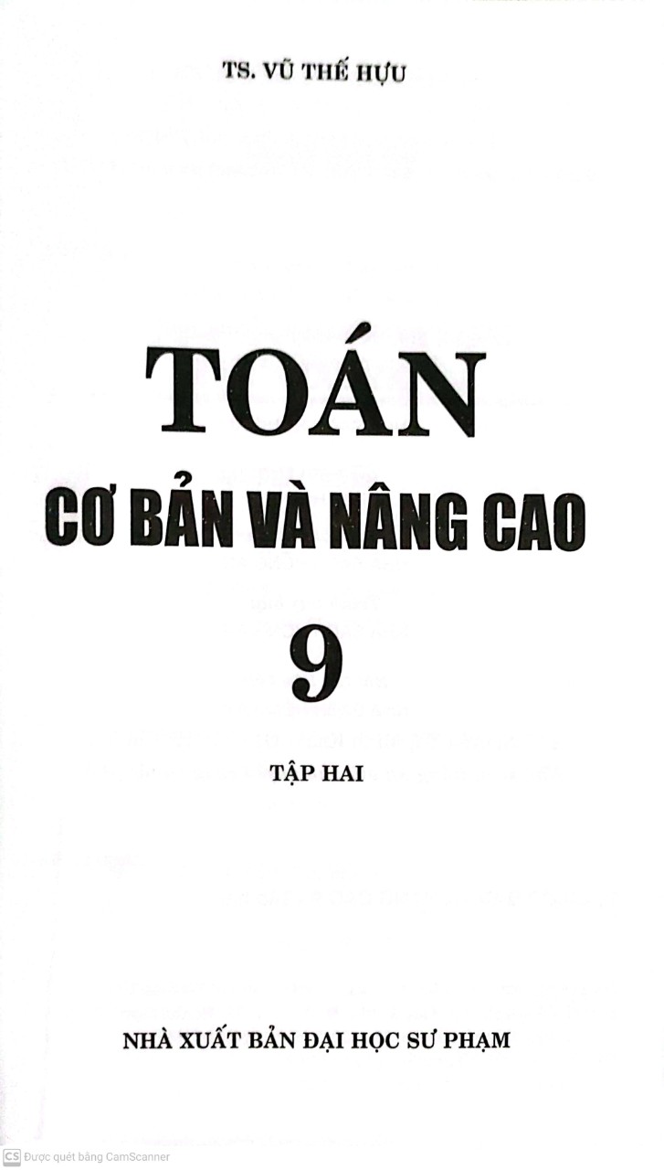 Toán Cơ Bản Và Nâng Cao 9 - Tập 2