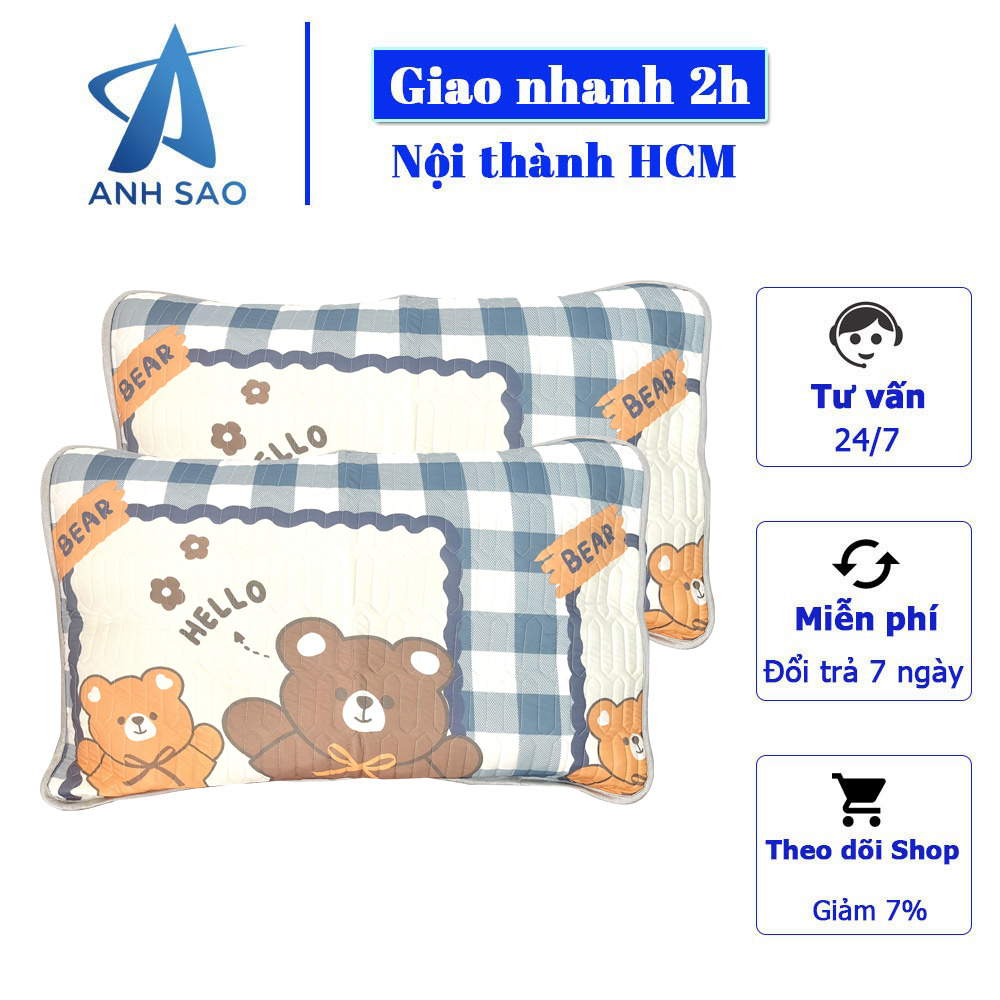 Combo 2 vỏ gối cao su non tencel 50x70cm cao cấp A  - áo gối cao su non - áo gối vỏ gối - Giao Màu Ngẫu Nhiên