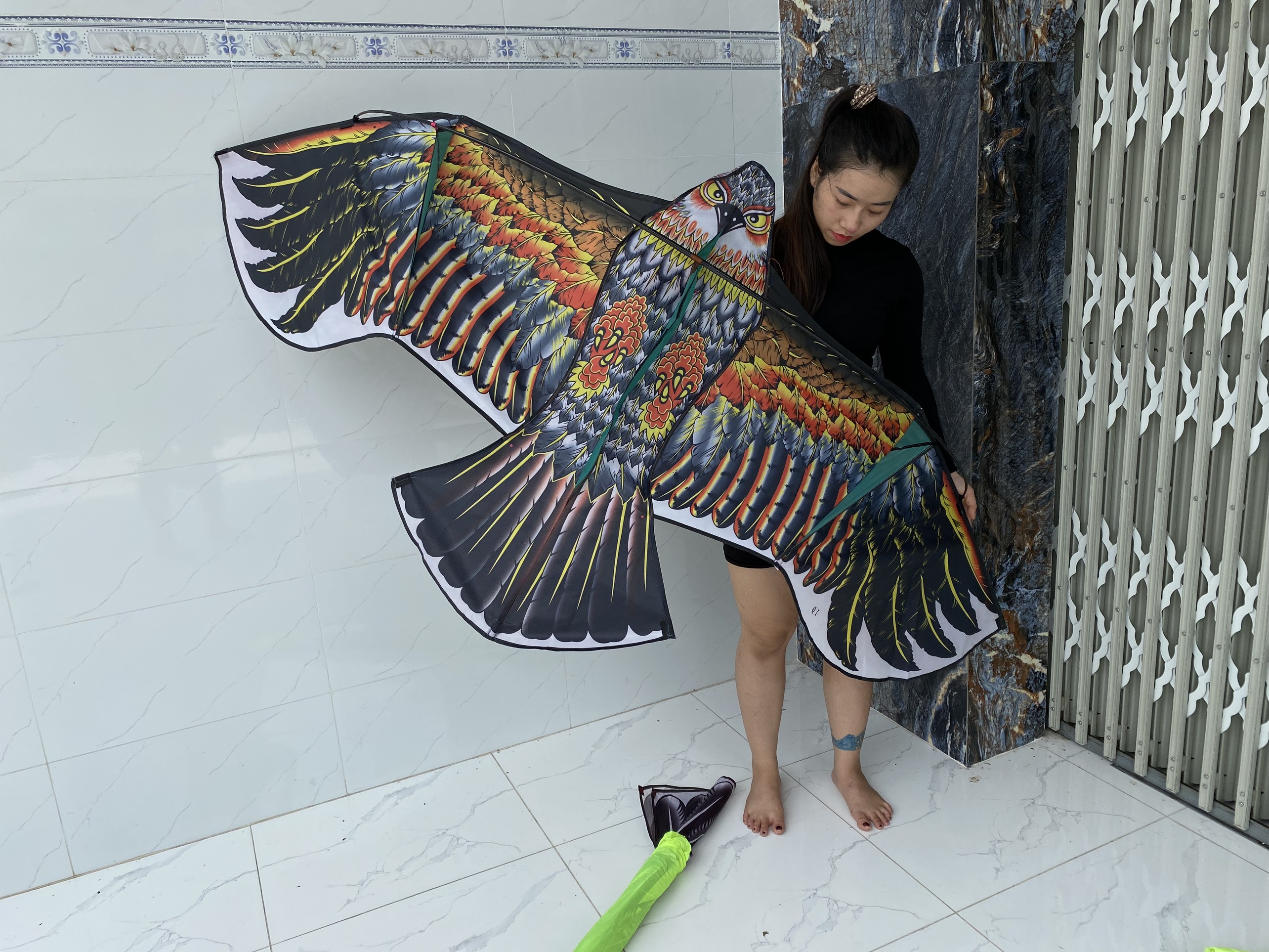 Diều đại bàng 2.4m khung cacbon giao màu ngẫu nhiên