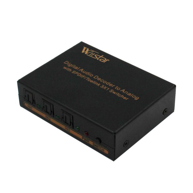 SPDIF/TOSLINK Bộ chuyển đổi âm thanh quang 3x1 Bộ mở rộng bộ chuyển mạch quang kỹ thuật số