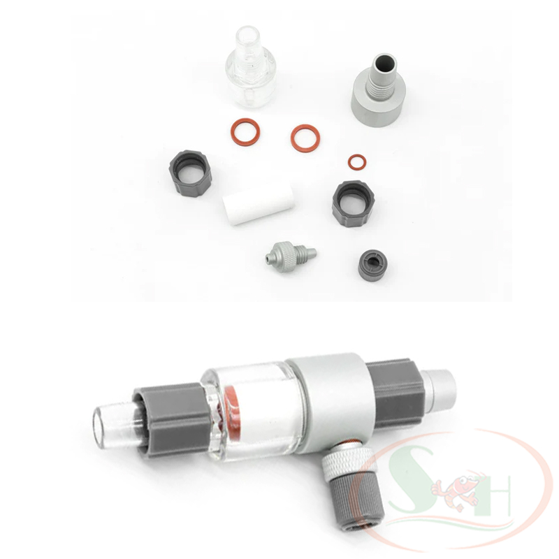 Trộn co2 Qanvee Out Tank Atomizer M1, M2 phi 12, 16 mm chữ T gắn ngoài bể thủy sinh