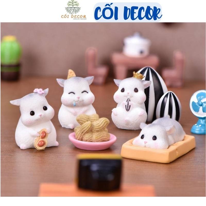 Tiểu cảnh mini ️ Mô hình chuột hamster đáng yêu trang trí tiểu cảnh, sân vườn, sen đá, sân vườn,terrarium