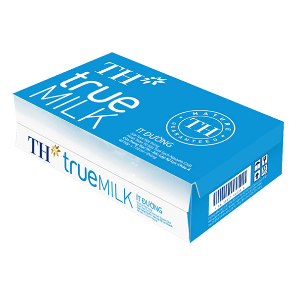 Thùng 48 Hộp Sữa Tươi Tiệt Trùng Ít Đường TH True Milk (110ml/Hộp)