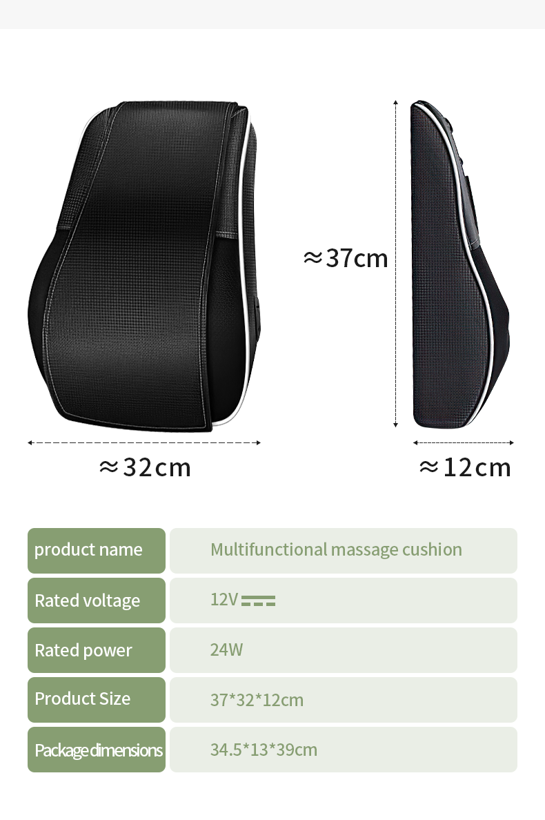 Gối Massage Hồng Ngoại, Massage Cổ Vai, Gáy, Lưng Đa Năng VPG22P Sử Dụng Tại Nhà, Ôtô, Văn Phòng