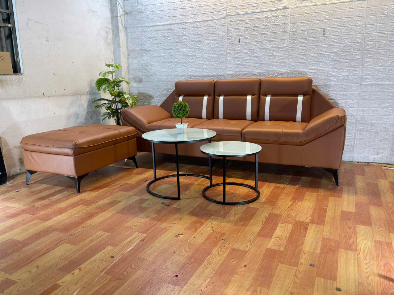 Sofa băng 2m kèm đôn nệm Juno sofa HLMCT màu lựa chọn kèm bàn như hình