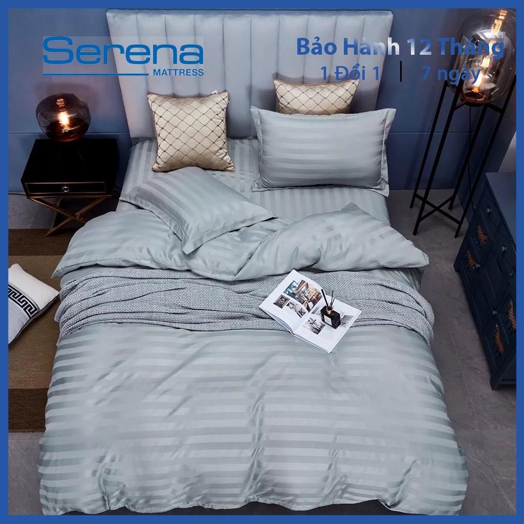Ga Trải Giường Drap Cotton Lụa 3F SERENA Cao Cấp Bộ 5 Món Set Vỏ Chăn Ga Gối – Hệ Thống Nệm