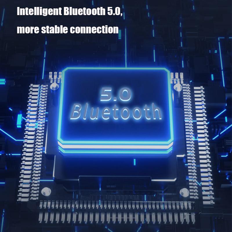 Loa Bluetooth không dây di động Hộp âm thanh Bluetooth trong suốt 5W Hiệu ứng ánh sáng nhịp điệu Loa siêu trầm Máy nghe nhạc âm thanh nổi TWS Màu sắc: Đỏ cam