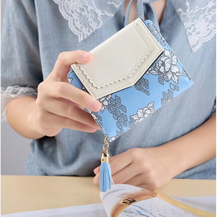 Ví Cầm Tay Mini Phối Hoa Cao Cấp