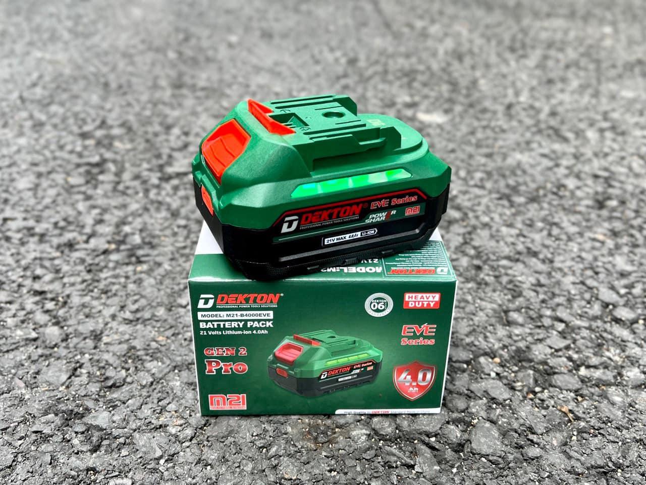 COMBO 1 PIN 4Ah DEKTON M21-B4000EVE TẶNG 1 SẠC M21-S25A DEKTON - KM_T8 -HÀNG CHÍNH HÃNG