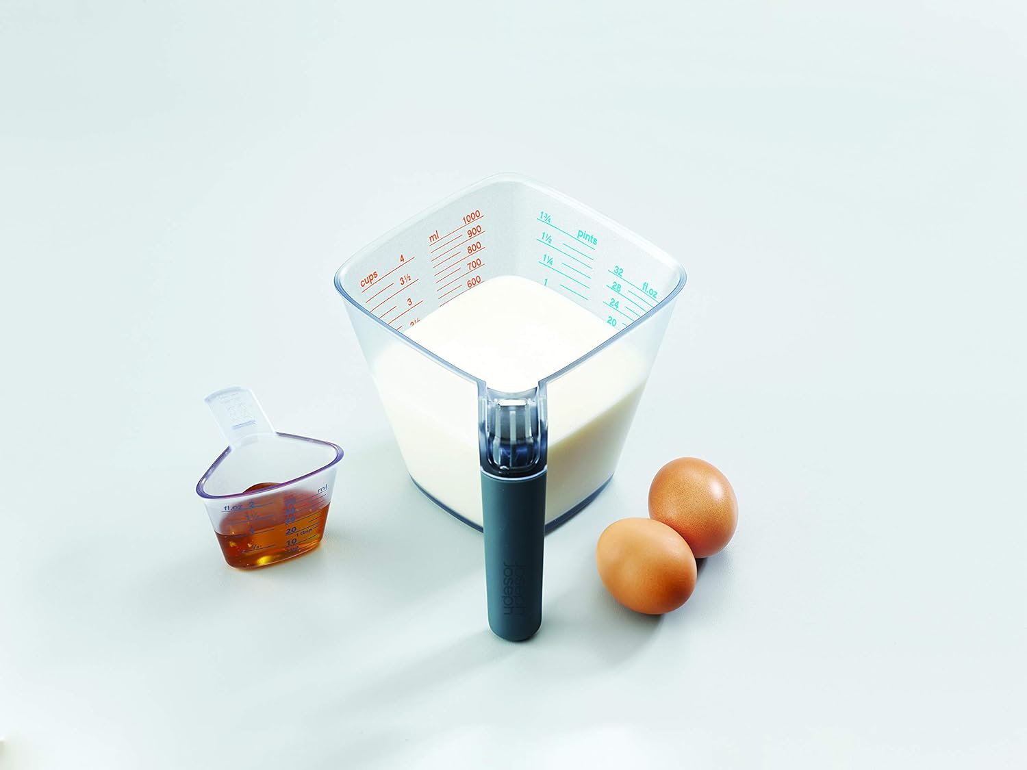 Bộ 2 ca đong định lượng Joseph Joseph 40109 Easy-read Measuring Jug ( ca nhỏ 50ml – ca lớn 1L ) hàng chính hãng