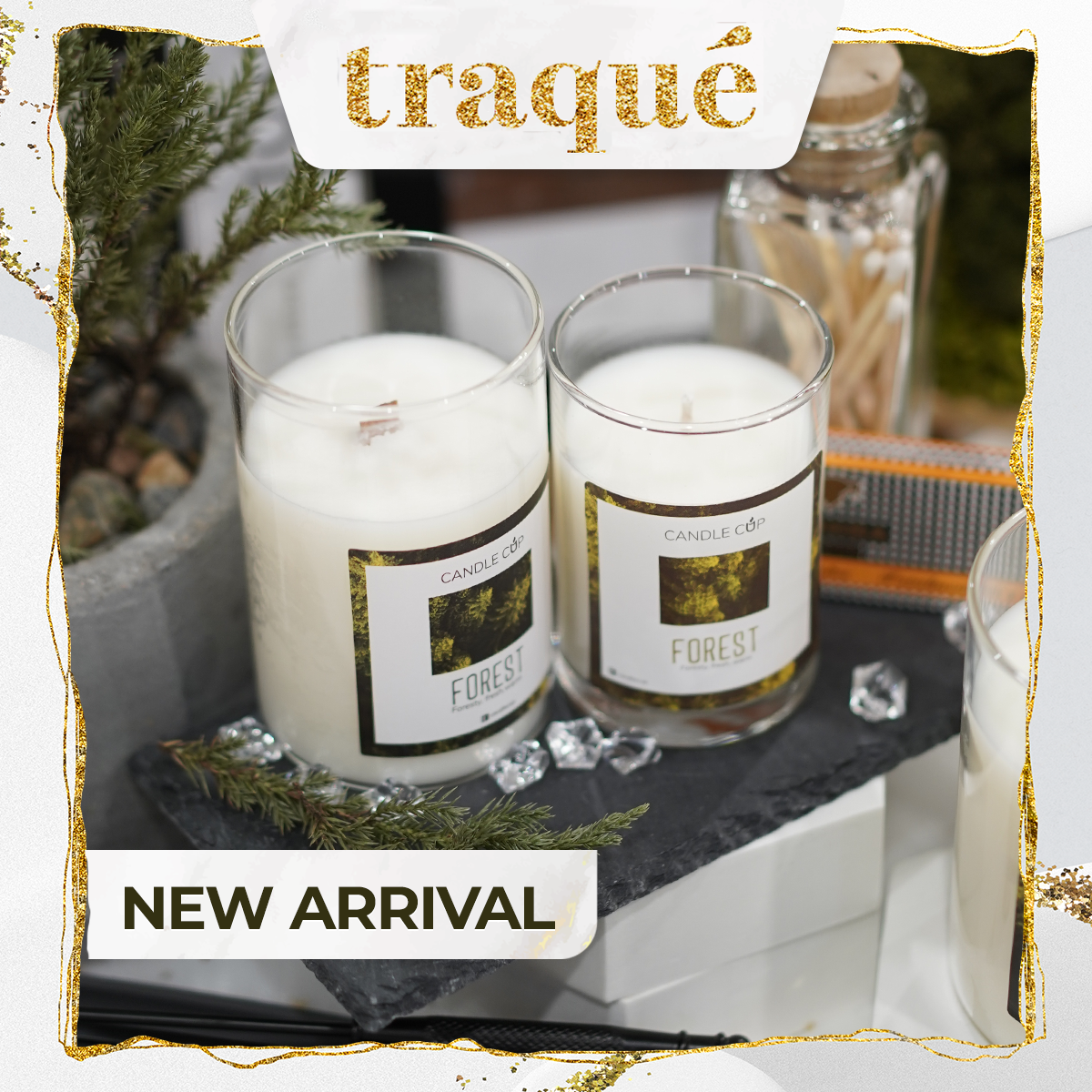Nến thơm tinh dầu cao cấp không khói an toàn Candle Cup - FOREST/HƯƠNG RỪNG - S - 100G