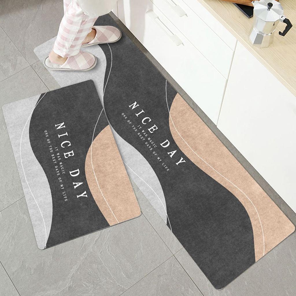 Bộ 2 thảm chùi chân chống trượt cỡ 40x60cm và 40x120cm tiện lợi