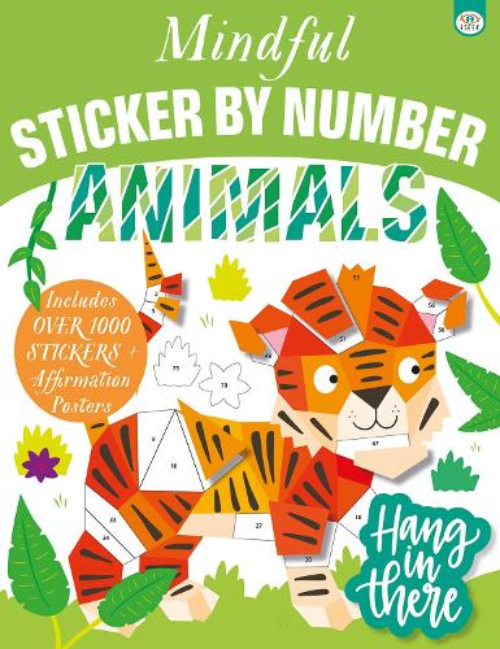 Sách hoạt động thiếu nhi tiếng Anh: Mindful Sticker By Number: Animals