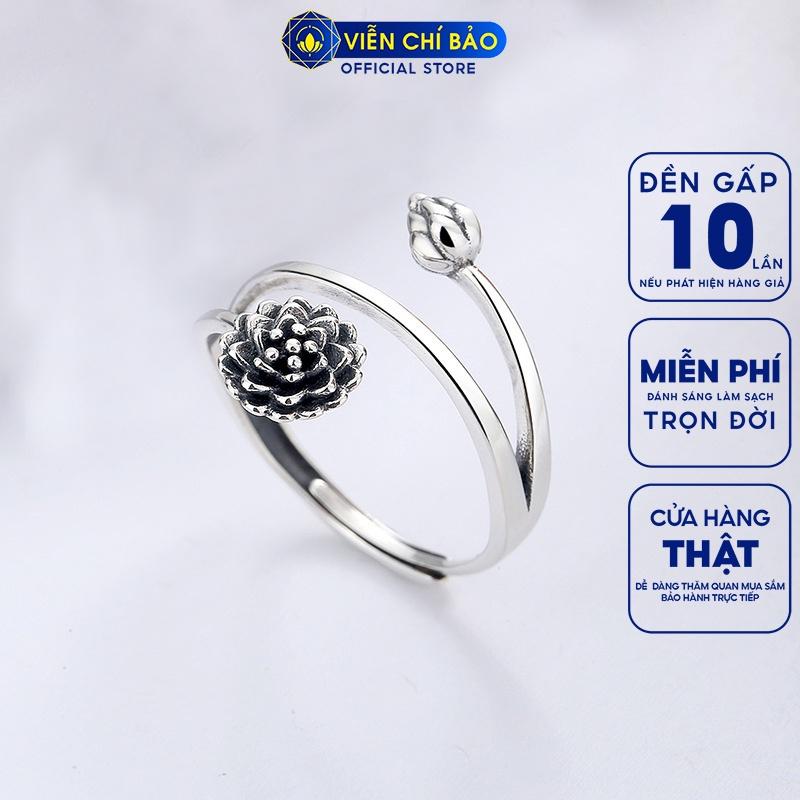 Nhẫn bạc nữ hoa sen cuộn new chất liệu bạc Thái 925 thời trang phụ kiện trang sức nữ Viễn Chí Bảo N000020