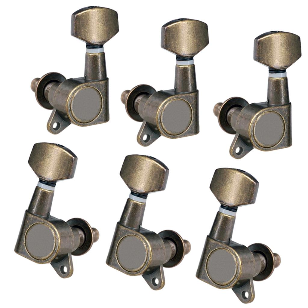 Baoblade 6 3L3R Đàn Guitar Chỉnh Chốt Chỉnh Âm Máy Đầu cho Đàn Acoustic Guitar Điện Phần