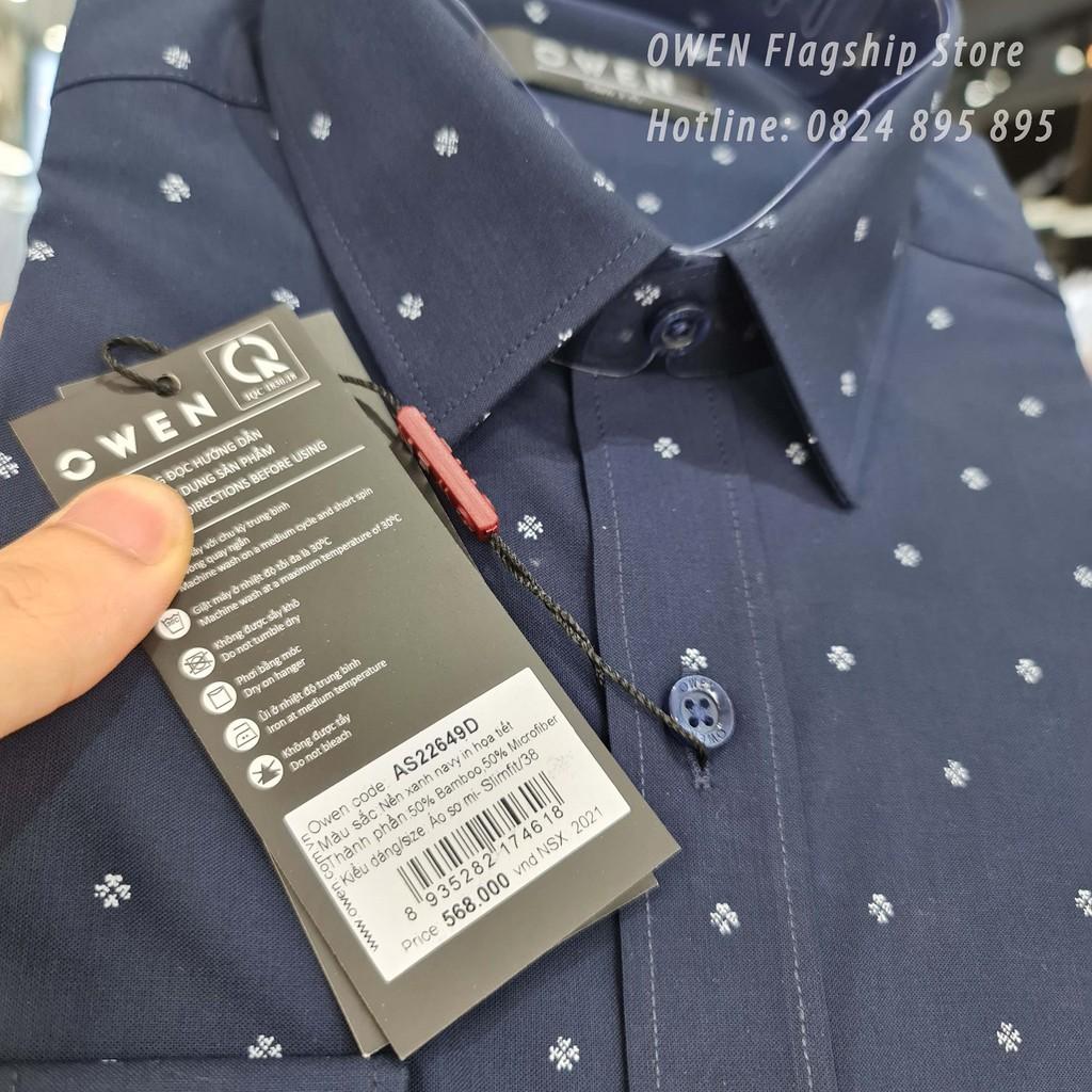 OWEN - Áo sơ mi dài tay sợi Tre dáng SLIMFIT AS22649D