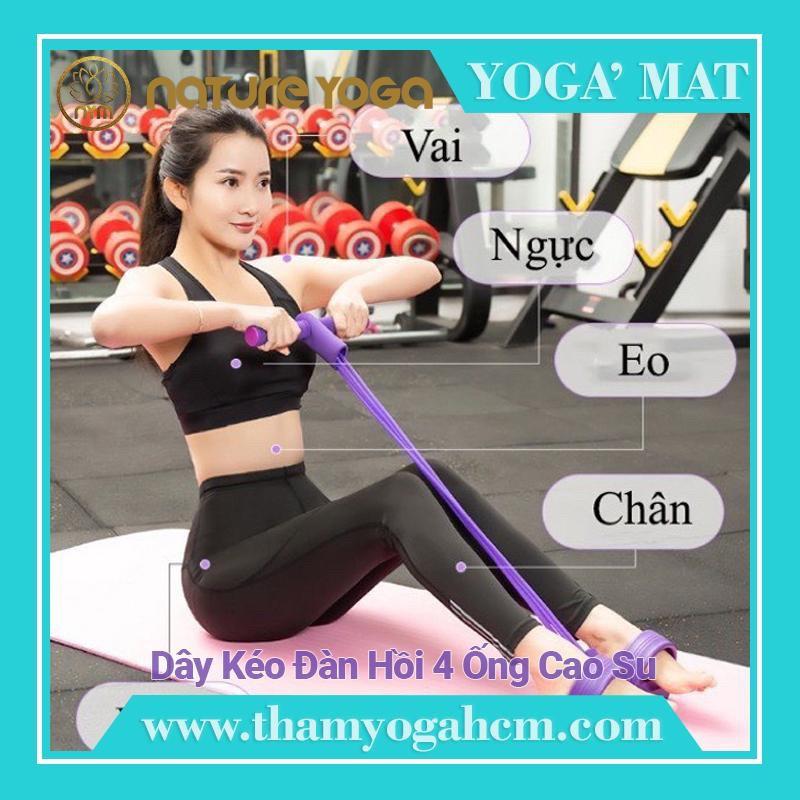 Combo Thảm Yoga Thoáng Khí - Dụng Cụ Tập Tay Đùi Bụng