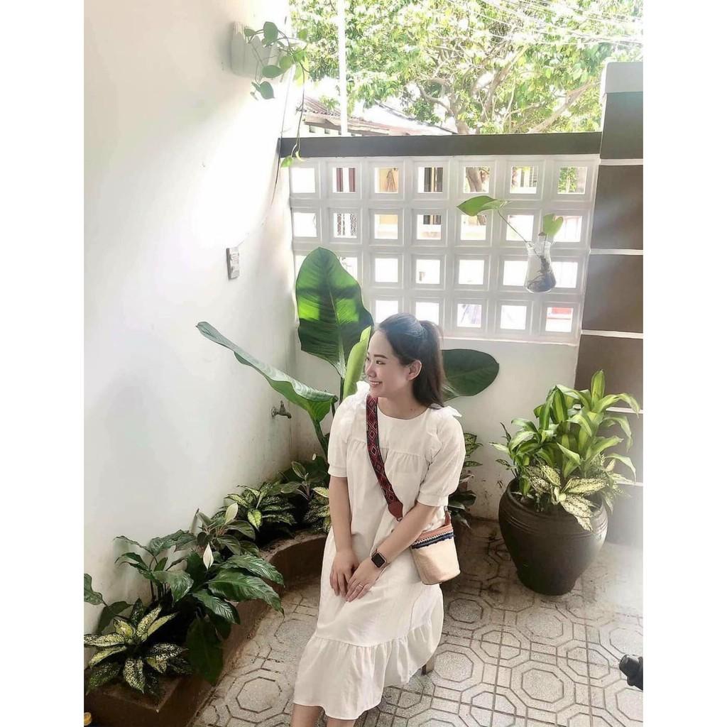 Đầm Bầu Váy Bầu cao cấp dáng Xuông Chất Lụa Hàn Mềm, siêu mát Thấm Mồ Hôi Tốt, Freesize từ 45 đến 70Kg