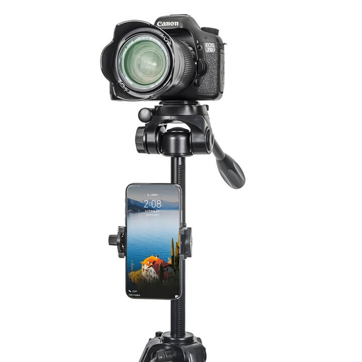 KẸP ĐIỆN THOẠI LÊN THÂN TRIPOD LIVESTREAM NHIỀU MÁY YUNTENG - HÀNG NHẬP KHẨU