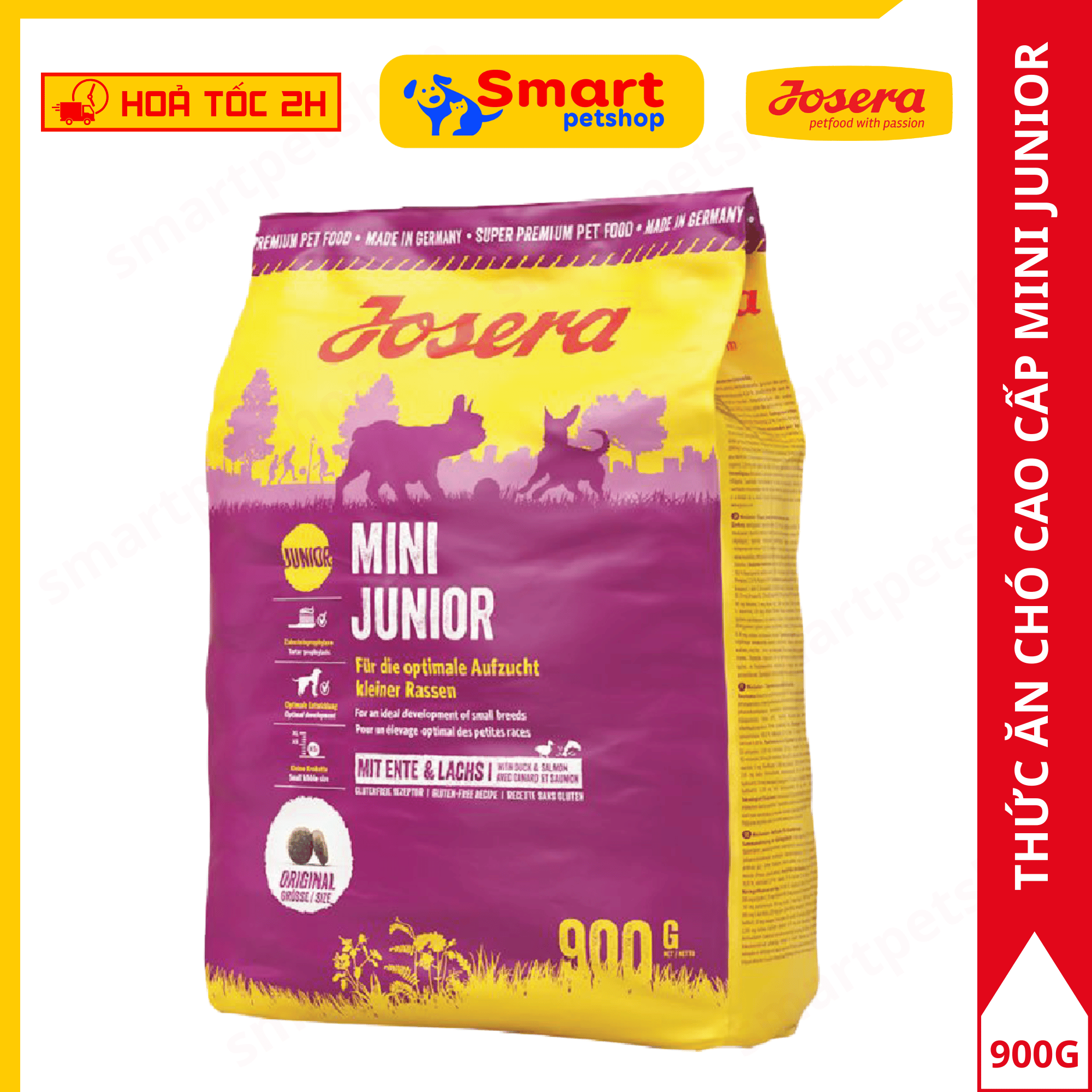 Thức Ăn Chó Cao Cấp Size Mini Trưởng Thành Và Chó Con - Josera Mini 900g