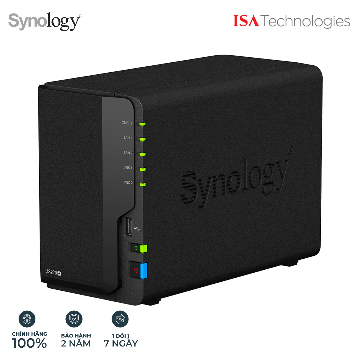 Thiết Bị Lưu Trữ Nas Synology DS220+ Hàng Chính Hãng