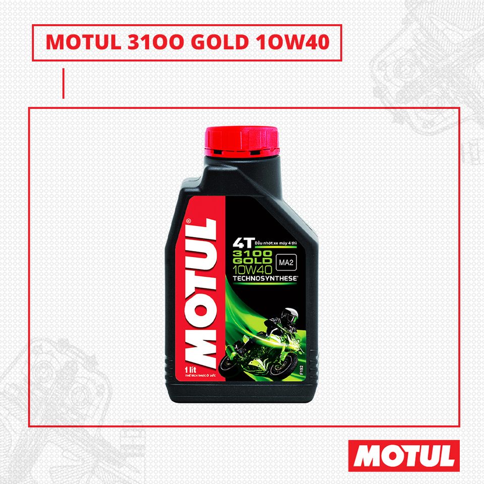 Xe Máy 3100 GOLD.MOTUL 4T 10W40. Dùng Cho Xe Số / Côn Tay Chất Lượng Pháp Ecoshine