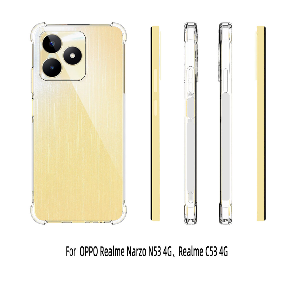 Ốp lưng dành cho Realme C53 dẻo trong chống sốc 4 góc cạnh, bảo vệ camera
