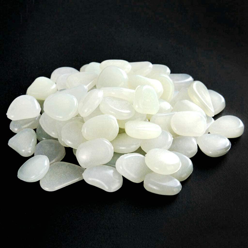 Đá Phát Sáng, 100 Viên Đá Phát Sáng Đá Phát Sáng Ngoài Trời Đá Sỏi Huỳnh Quang Nhân Tạo Trang Trí Cho Lối Đi Trong Vườn, Hồ Bơi, Bể Cá Chiếu Sáng Ban Đêm