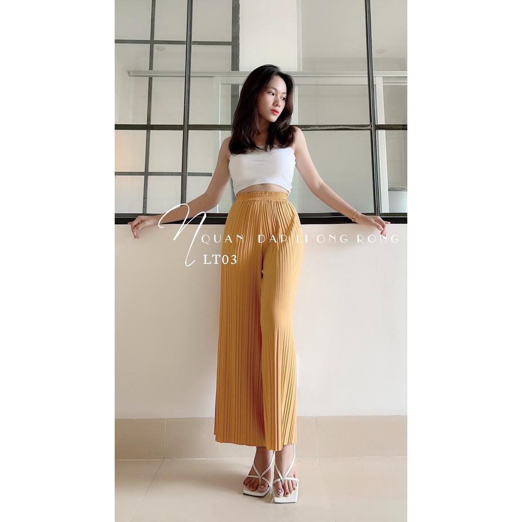 Quần Dài Thun Dập Ly Ống Rộng Vải Đep Cao Cấp Hot - BT Fashion + Hình Thật