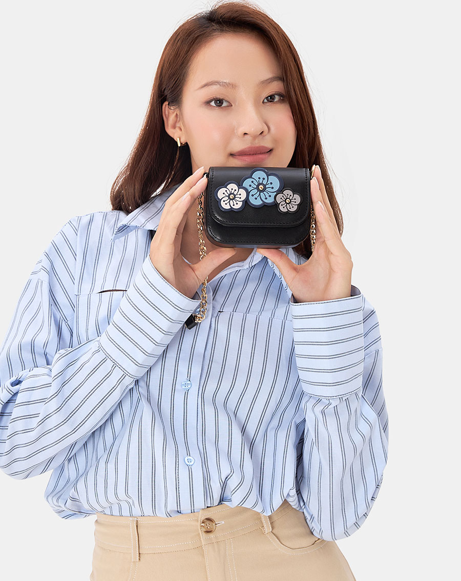 Túi Xách Nữ Thời Trang JUNO Cỡ Nhỏ Mini Trang Trí Hoa TXN773