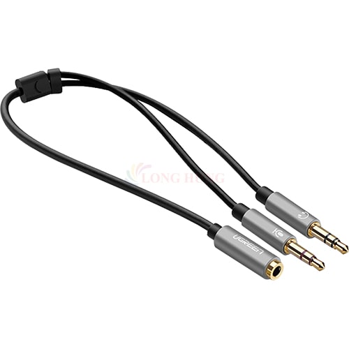 Cáp chuyển AV 3.5mm sang 2 đầu mic và tai nghe Ugreen Audio Cable Aluminum Case 20cm AV140 - Hàng chính hãng