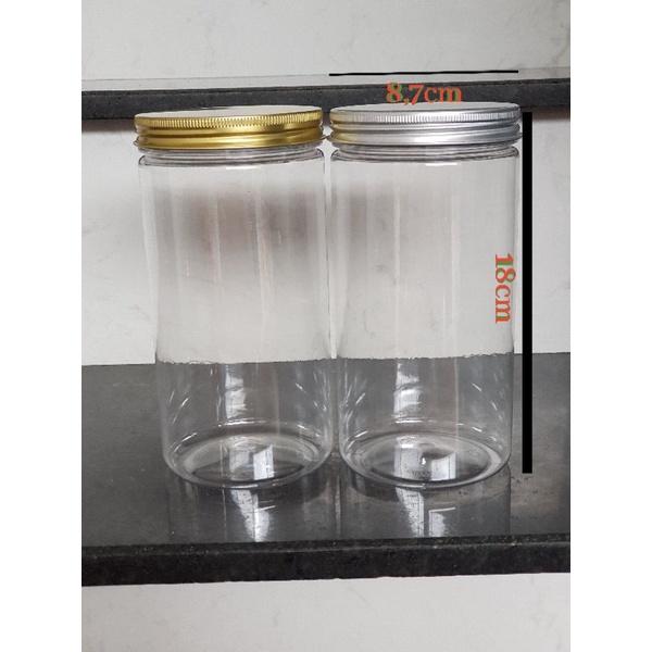 Hủ PET vặn 1000ml 9x18cm kèm seal hoặc lót nhựa