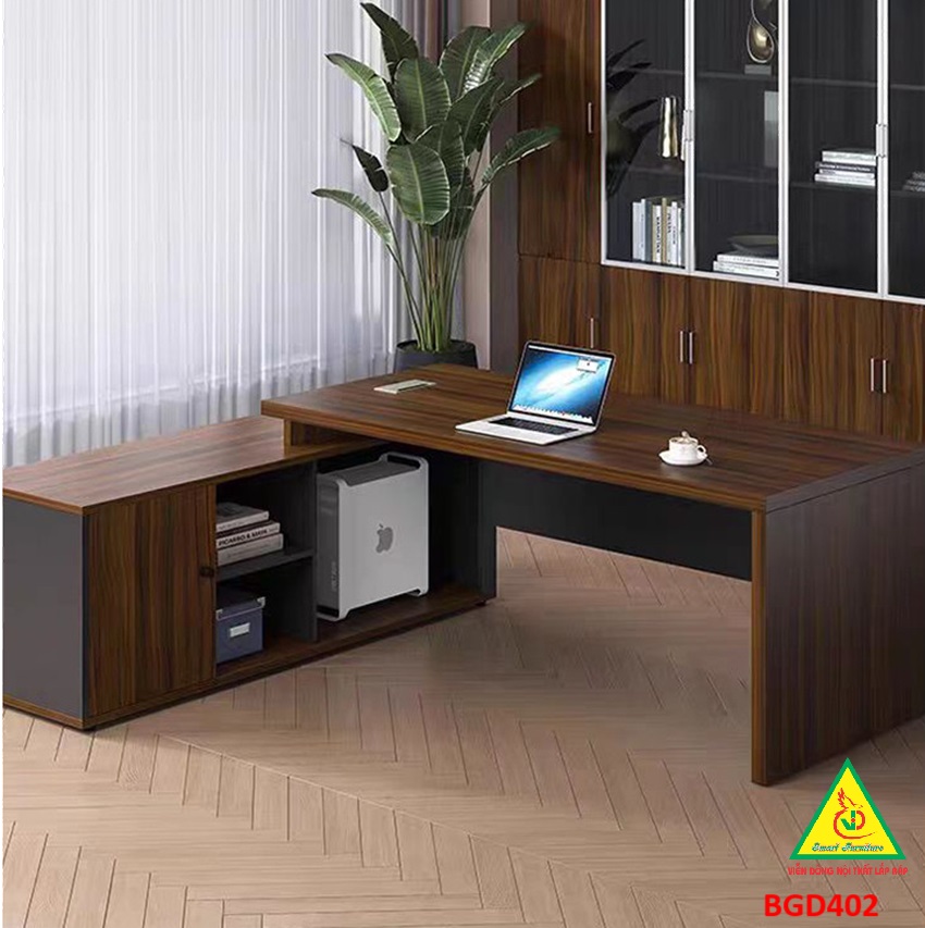 Bàn giám đốc gỗ MDF đơn giản , phong cách hiện đại BGD402 - NỘI THẤT LẮP RÁP VIENDONGADV