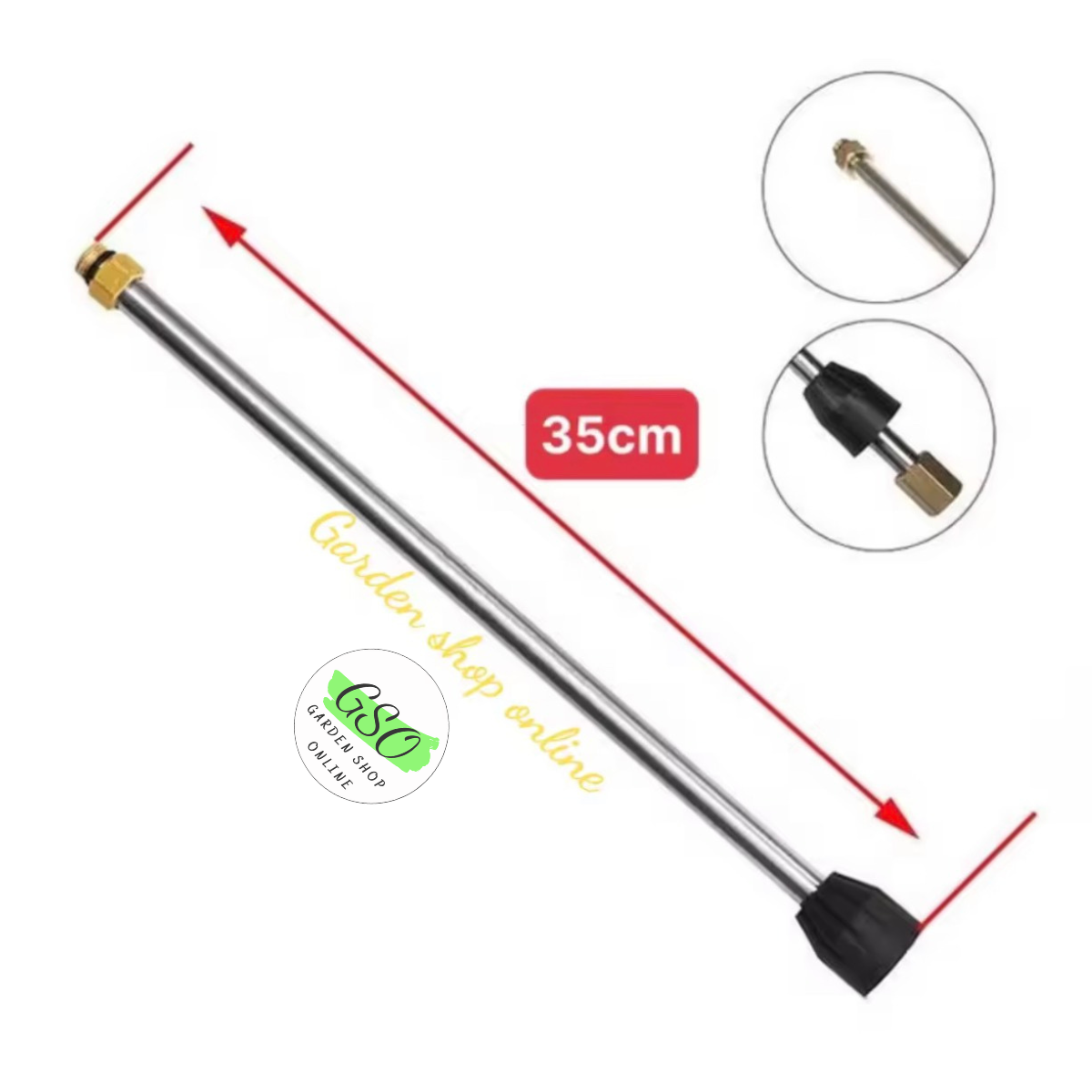 Súng rửa xe,súng phun xịt rửa xe áp lực cao_Ren 22mm có kèm cần 35cm loại tốt