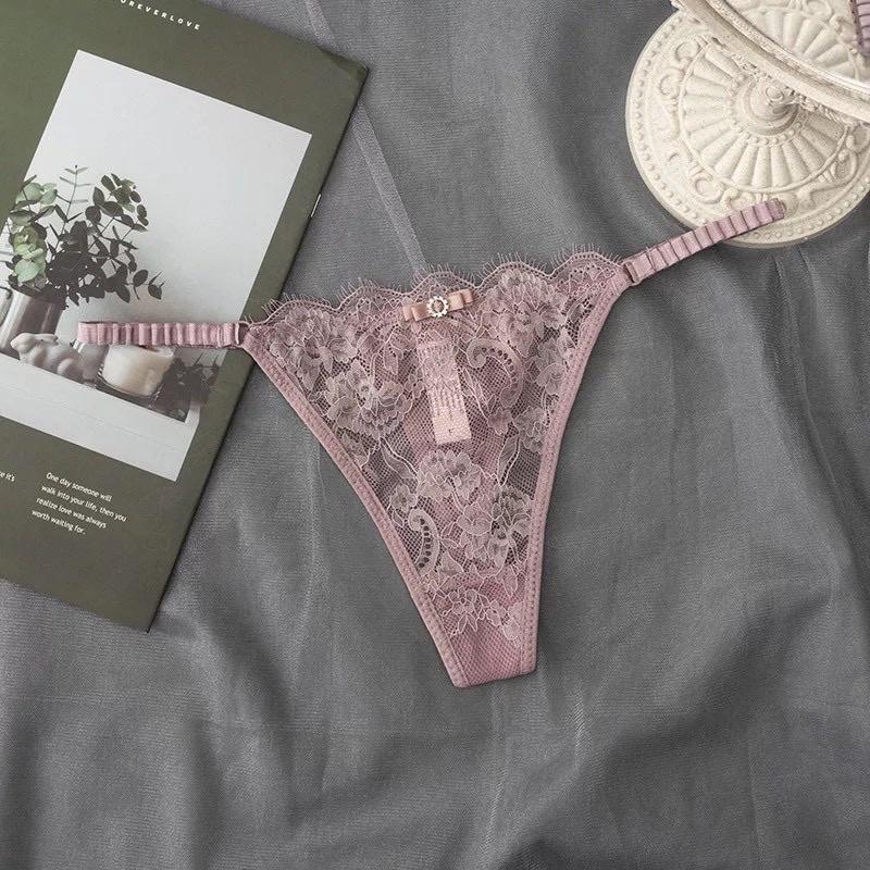 Quần Lót Nữ Ren Lọt Khe Sexy Chun Hông Gợi Cảm Ôm Dáng Tạo Đường Cong Quyến Rũ 8001