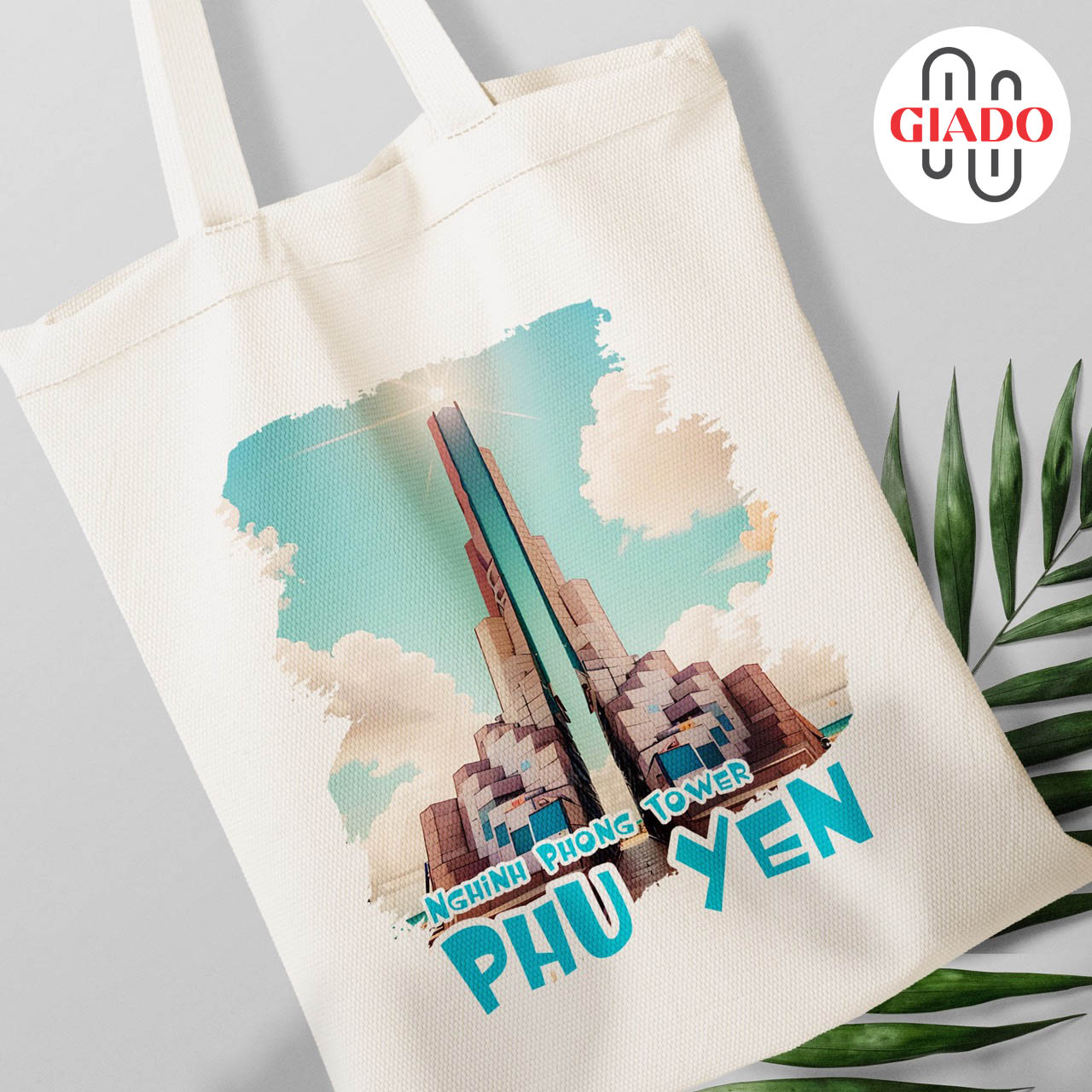 Túi canvas GIADO, túi vải bố, túi tote mẫu Phú Yên mũi Nghinh Phong
