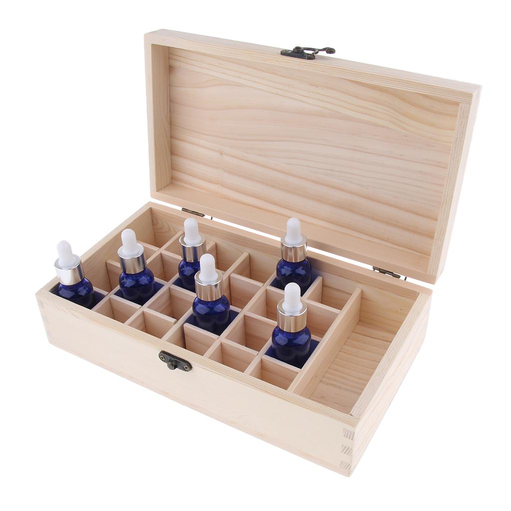 25 Slots Essential Oil Wooden Box Storage Case Organizer Protector Container