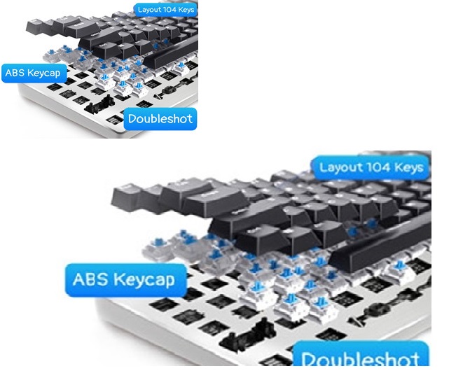 Bộ Keycap Layout 104 Keys Black