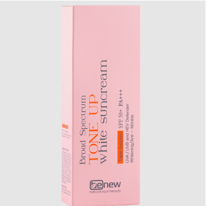 Kem chống nắng kiềm dầu, lên tone, dưỡng trắng Benew Broad Spectrum Tone-up White Suncream Hàn Quốc 70ml