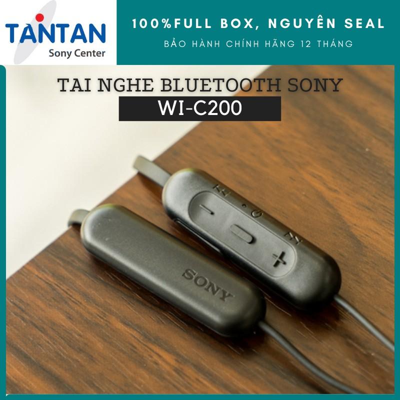 Tai Nghe BLUETOOTH Sony WI-C200 | Siêu nhẹ 19g - Pin 15h - Sạc nhanh - Nghe gọi chất lượng cao - Âm thanh đậm chất | Hàng Chính Hãng