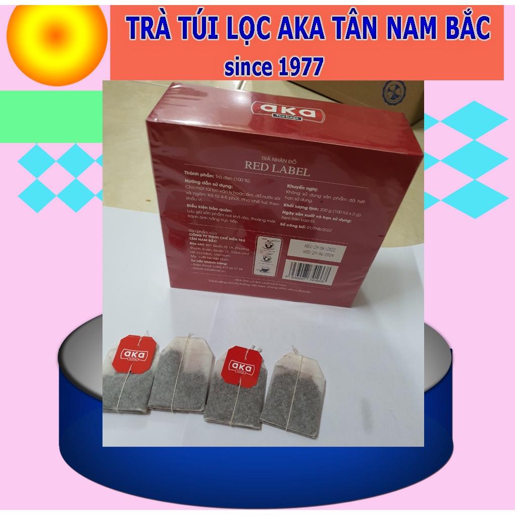 Trà túi lọc Nhãn đỏ AKA Red Label 1 túi lọc 2g, hộp 25 túi lọc 50g hoạc 100 túi lọc 200g