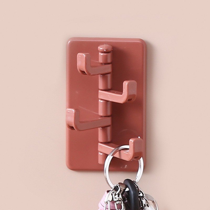 Móc treo đồ dán tường 4 nhánh đa năng Xoay 180 độ tiện dụng, chịu lực tốt dáng rễ cây