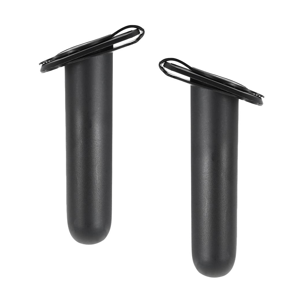 Set 2 Plastic Flush Mount Fishing Boat Rod Holder & Cap Cover for Kayak Pole