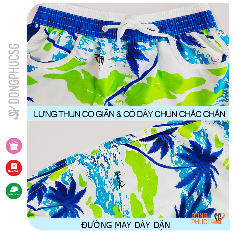 Bộ quần áo đi biển nổi bật chất thun dày dặn đủ size cho gia đình cặp đôi hội nhóm DDB127