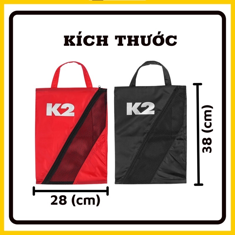Túi đựng giày dép thể thao K2 - Túi đựng giày đá banh , du lịch , tập gym - Chống bụi , nước có tay cầm / Kích thước túi 38x28 cm
