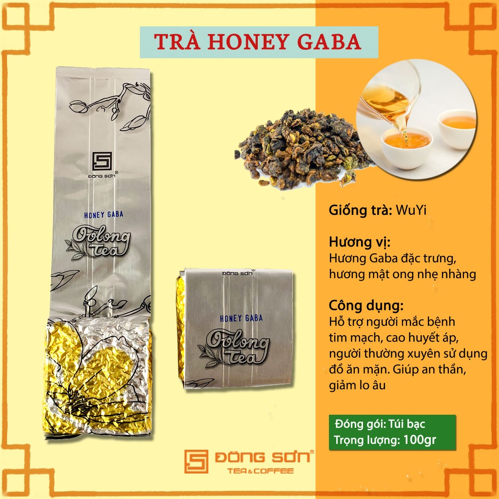 Trà Gaba [ Honey Gaba ], trà sức khỏe, ổn định huyết áp - đường huyết - Gói 100g - Đông Sơn