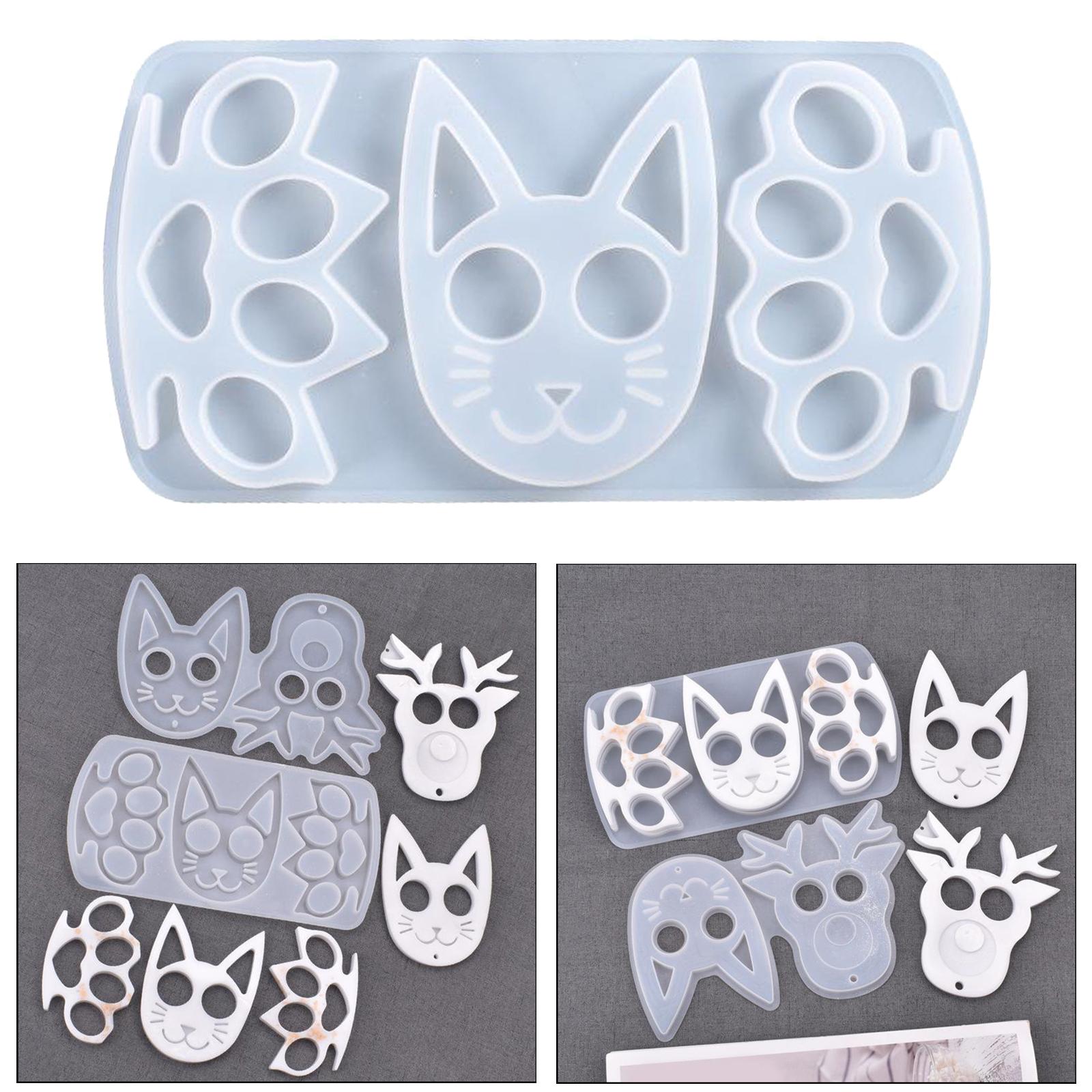 Silicone Cat Shaped Craft Mold Key Chain keychain Mould Pendant Tool Adult