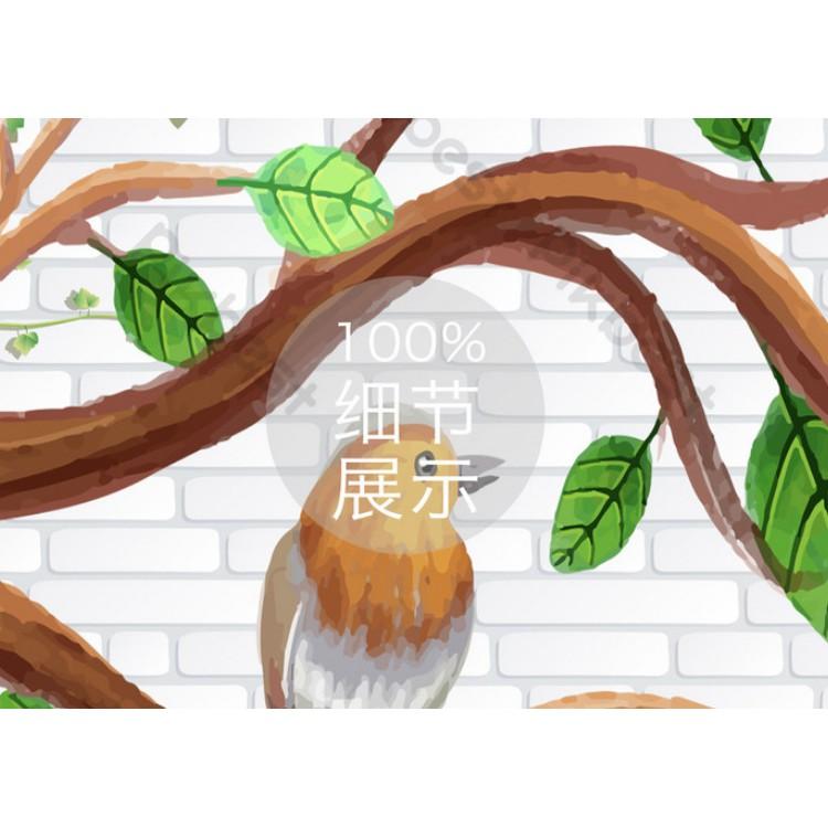 Tranh dán tường Hươu cao cổ Trang trí phòng cho em bé, tranh nguyên tấm lớn, có keo sẵn MS932610